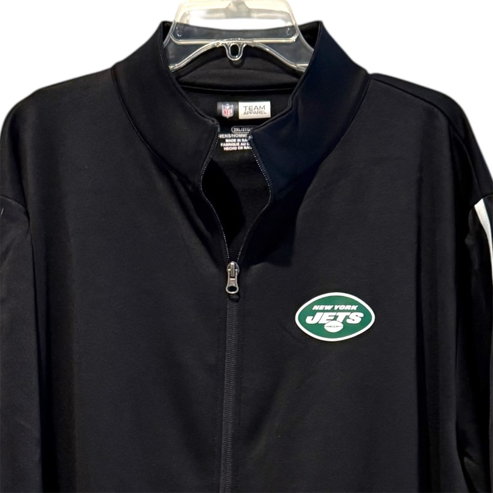 NFL Team Apparel Track Jacket Black New York Jets Full Zip Mens‎ 2XL